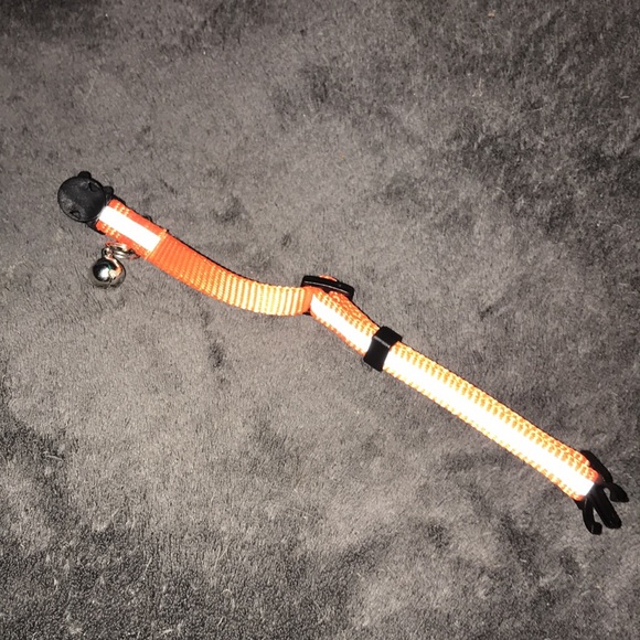 Bemix pets breakaway reflective Orange collar with bell New - Picture 4 of 4